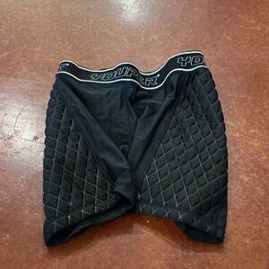 Kids Black Padded Sports Shorts Softball